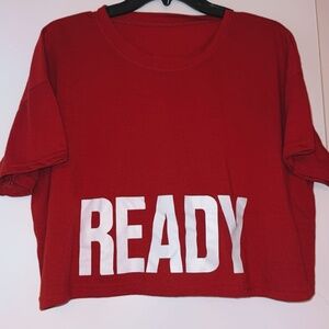 Ready Graphic Athletic Crop Top